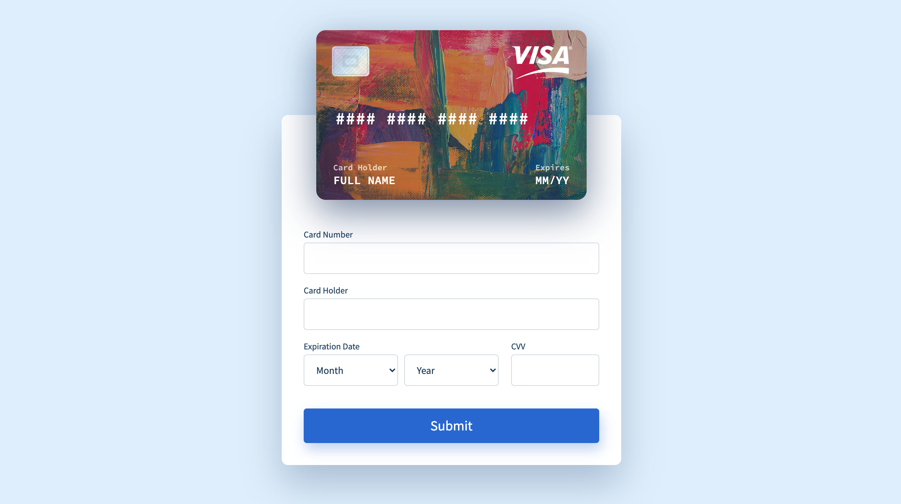 Credit Card Form